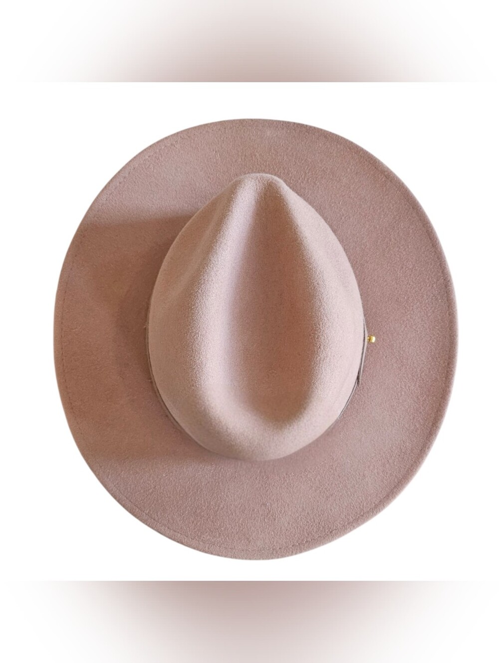Lack Of Color Women Brown Felt Fedora Hat Dusty Mauve Wool Size M 57cm NWT - Picture 5 of 10